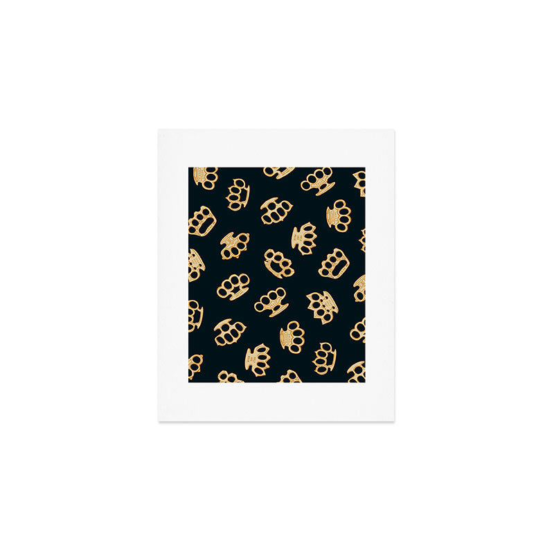 Brass Knuckles With Good Thoughts Art Print Gallery Image 1