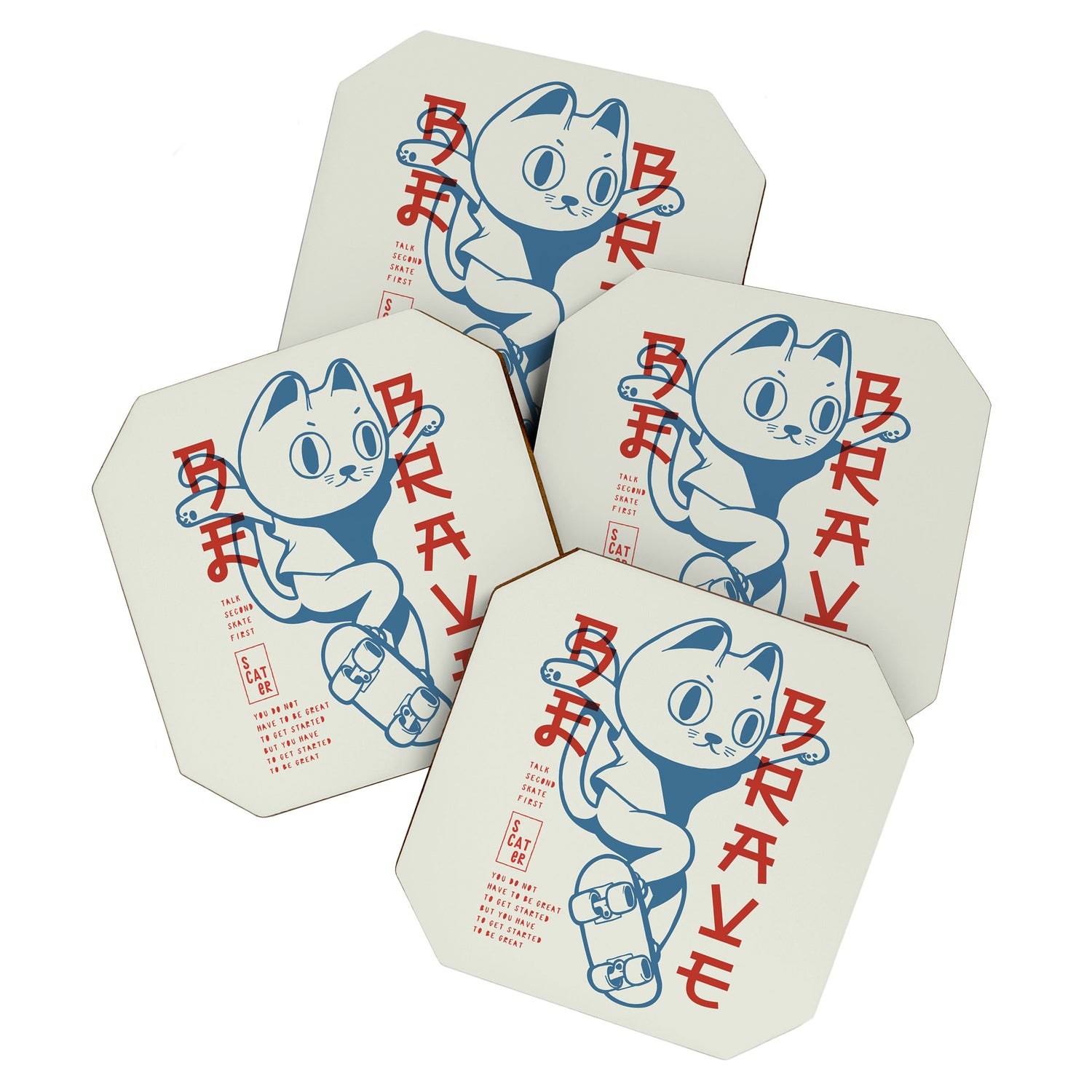 Brave Skater Cat Coaster Gallery Image 1