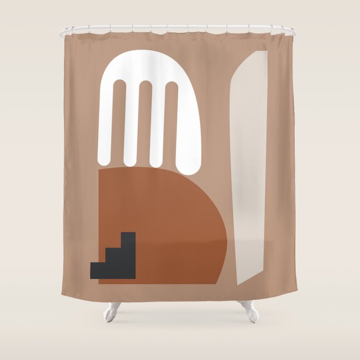 Shape study #10 - Stackable Collection Shower Curtain Gallery Image 1