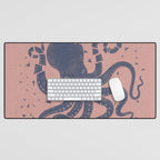 Octopus in the Deep Pastel Version Desk Mat Gallery Image 1