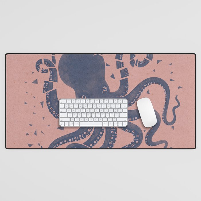 Octopus in the Deep Pastel Version Desk Mat Gallery Image 1