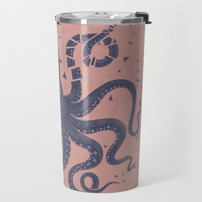 Octopus in the Deep Pastel Version Travel Mug Gallery Image 2