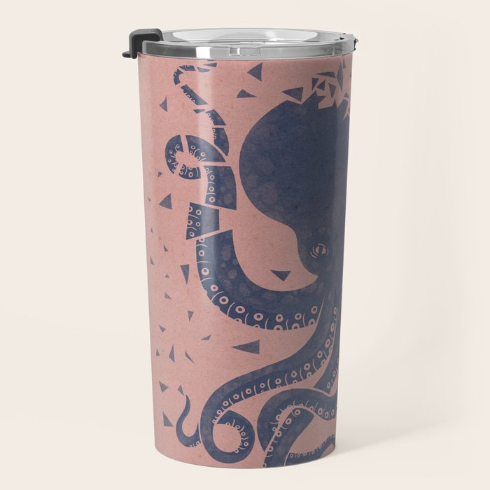 Octopus in the Deep Pastel Version Travel Mug Gallery Image 3