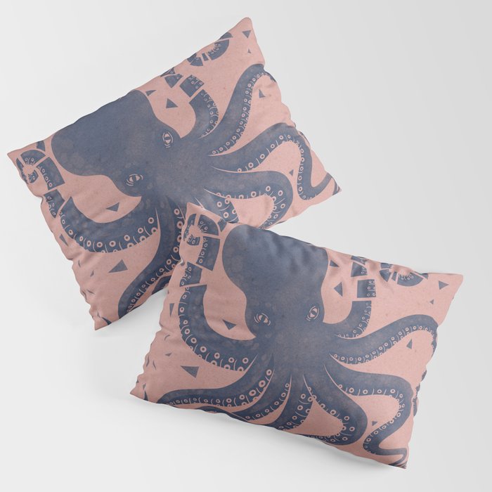 Octopus in the Deep Pastel Version Pillow Sham Gallery Image 3