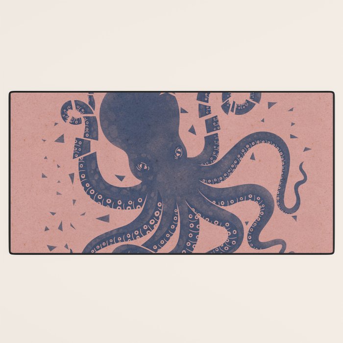 Octopus in the Deep Pastel Version Desk Mat Gallery Image 3