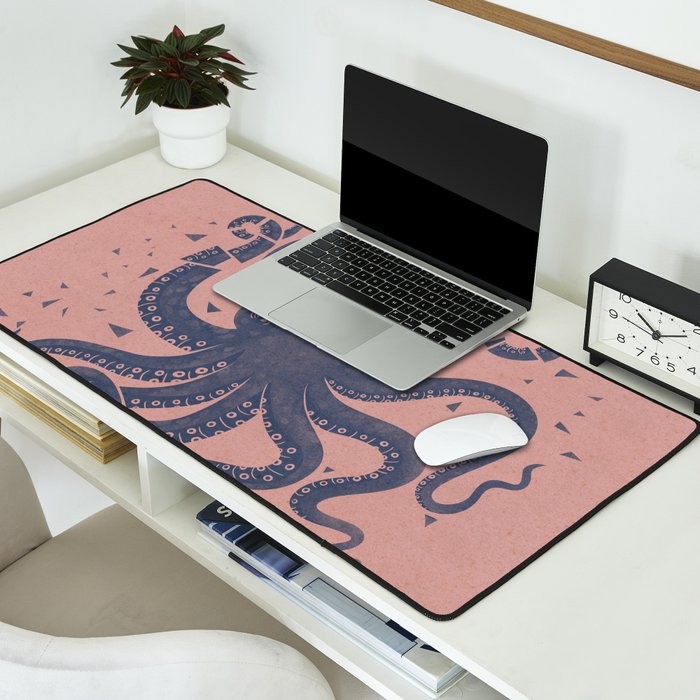 Octopus in the Deep Pastel Version Desk Mat Gallery Image 2