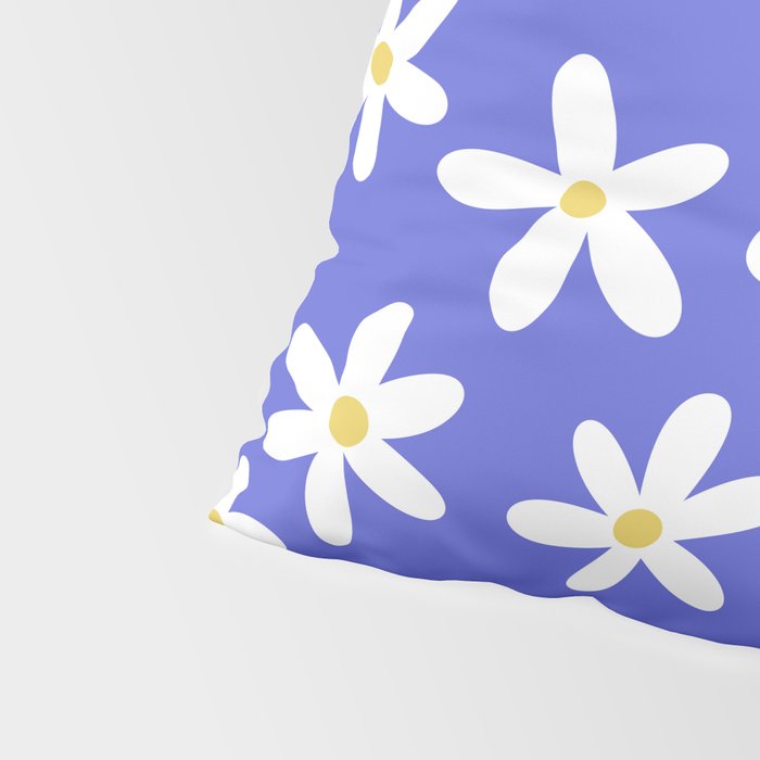 Daisies -- Blue Pillow Sham Gallery Image 4