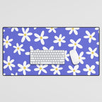 Daisies -- Blue Desk Mat Gallery Image 1