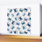 Watercolor Blue Crab Wall Mural Gallery Image 2