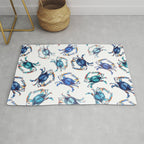 Watercolor Blue Crab Rug Gallery Image 1
