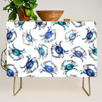 Watercolor Blue Crab Credenza Gallery Image 1