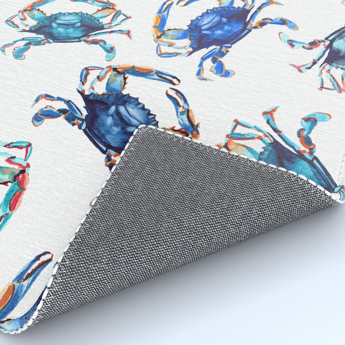 Watercolor Blue Crab Rug Gallery Image 4