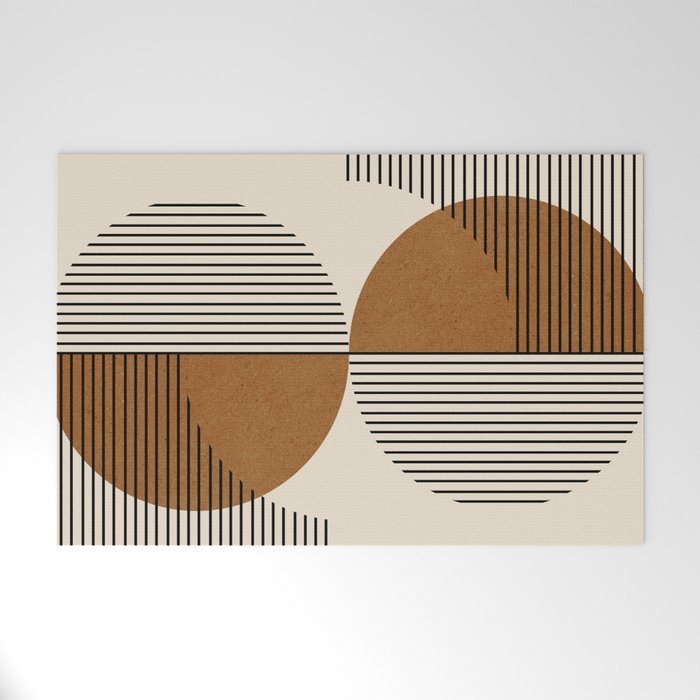 Abstraction_SUNSHINE_BALANCE_YINYANG_LINE_POP_ART_0630A Welcome Mat Gallery Image 1