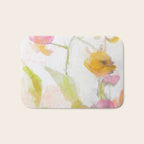 pink spring summer floral abstract Bath Mat Gallery Image 1