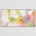 pink spring summer floral abstract Desk Mat Gallery Image 3