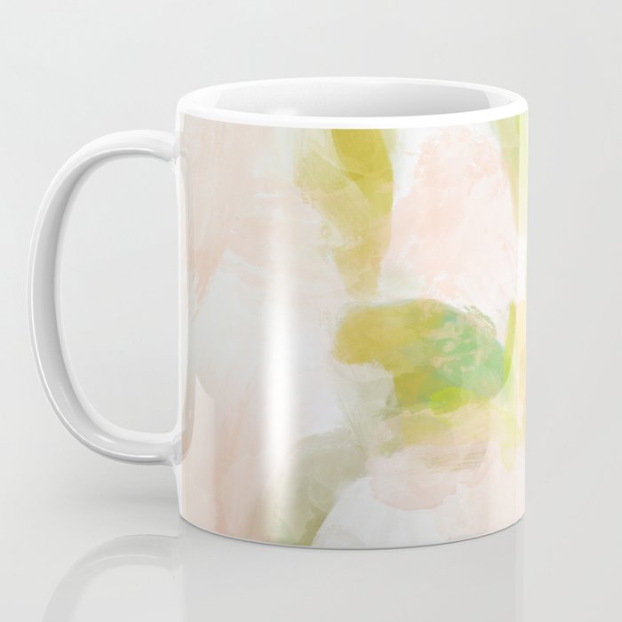 pink spring summer floral abstract Coffee Mug Gallery Image 3