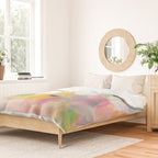pink spring summer floral abstract Duvet Cover Gallery Image 2