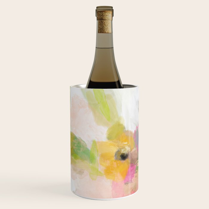 pink spring summer floral abstract Wine Chiller Gallery Image 1