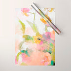 pink spring summer floral abstract Wrapping Paper Gallery Image 1