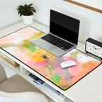 pink spring summer floral abstract Desk Mat Gallery Image 2