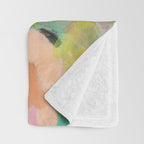 pink spring summer floral abstract Throw Blanket Gallery Image 3