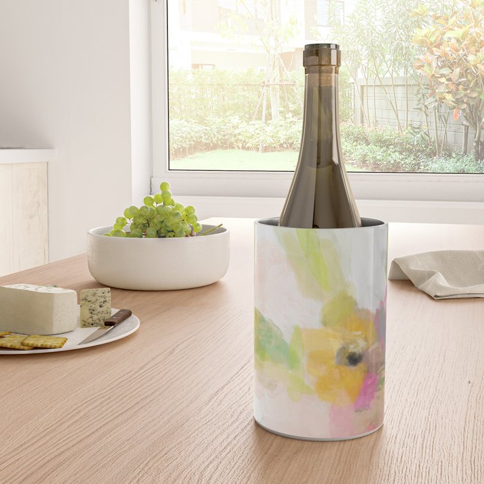 pink spring summer floral abstract Wine Chiller Gallery Image 4