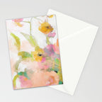 pink spring summer floral abstract Stationery Card Gallery Image 2