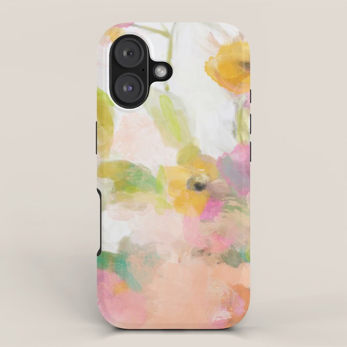 pink spring summer floral abstract iPhone Case Gallery Image 1