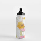 pink spring summer floral abstract Water Bottle Gallery Image 2
