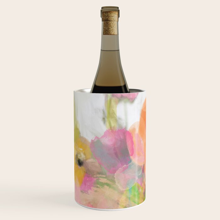 pink spring summer floral abstract Wine Chiller Gallery Image 3