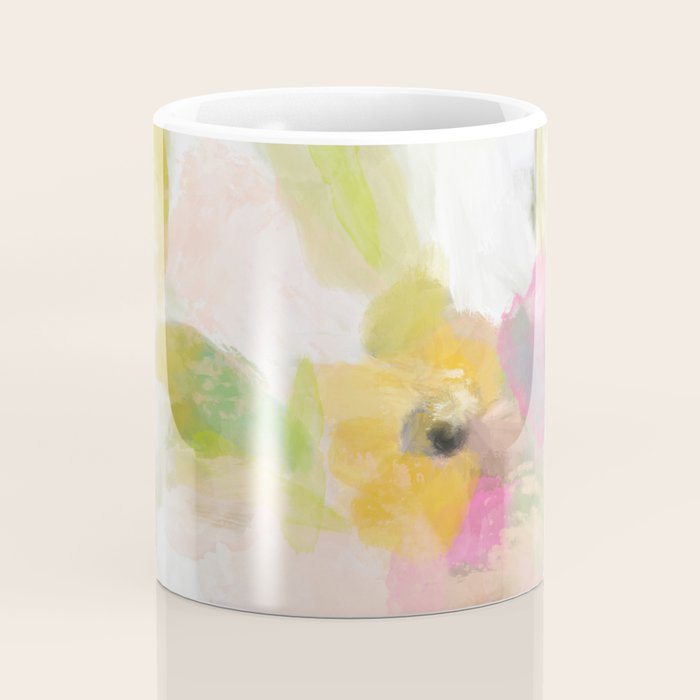 pink spring summer floral abstract Coffee Mug Gallery Image 4