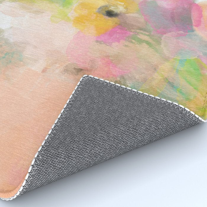 pink spring summer floral abstract Rug Gallery Image 4