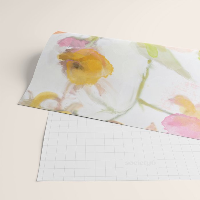 pink spring summer floral abstract Wrapping Paper Gallery Image 2