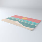 Crashing wave on sunny bay Rug Gallery Image 3