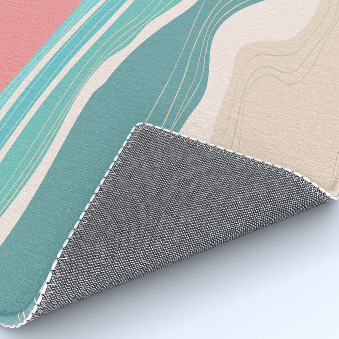 Crashing wave on sunny bay Rug Gallery Image 4