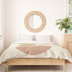 Desert Botanicals and Organic Shapes in Terracotta, Gold, and Blush Duvet Cover Gallery Image 3