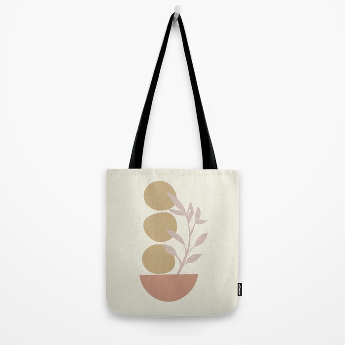Desert Botanicals and Organic Shapes in Terracotta, Gold, and Blush Tote Bag Gallery Image 2