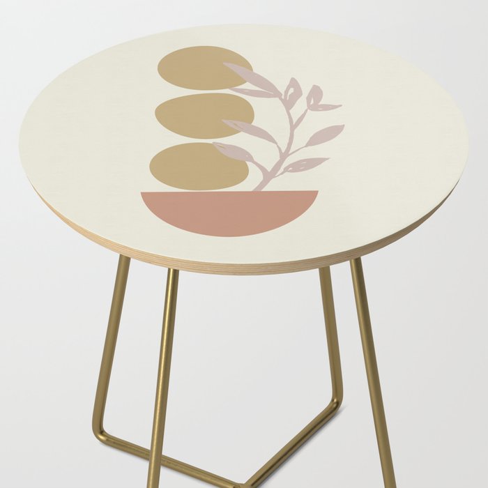 Desert Botanicals and Organic Shapes in Terracotta, Gold, and Blush Side Table Gallery Image 2