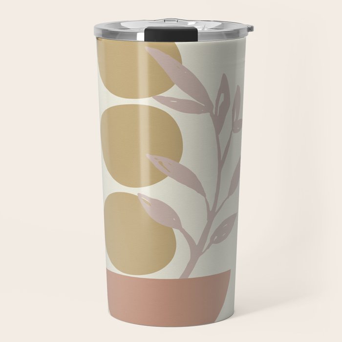 Desert Botanicals and Organic Shapes in Terracotta, Gold, and Blush Travel Mug Gallery Image 1