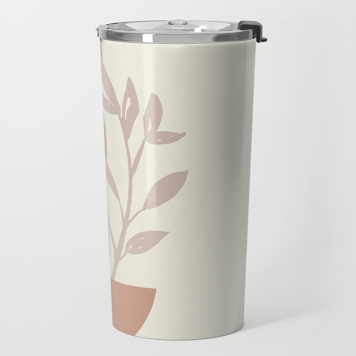 Desert Botanicals and Organic Shapes in Terracotta, Gold, and Blush Travel Mug Gallery Image 2