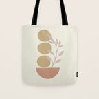 Desert Botanicals and Organic Shapes in Terracotta, Gold, and Blush Tote Bag Gallery Image 1
