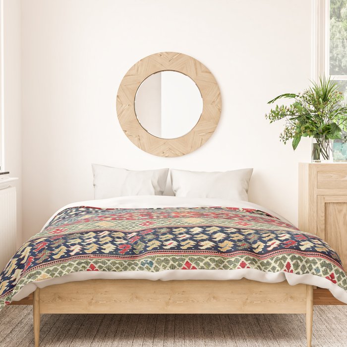 Ottoman Manisa West Anatolian Kilim Print Duvet Cover Gallery Image 3