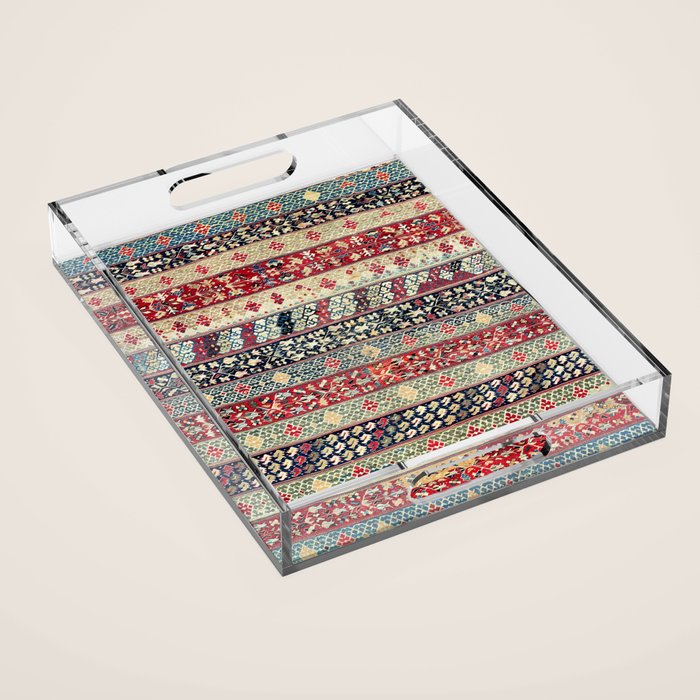 Ottoman Manisa West Anatolian Kilim Print Acrylic Tray Gallery Image 1