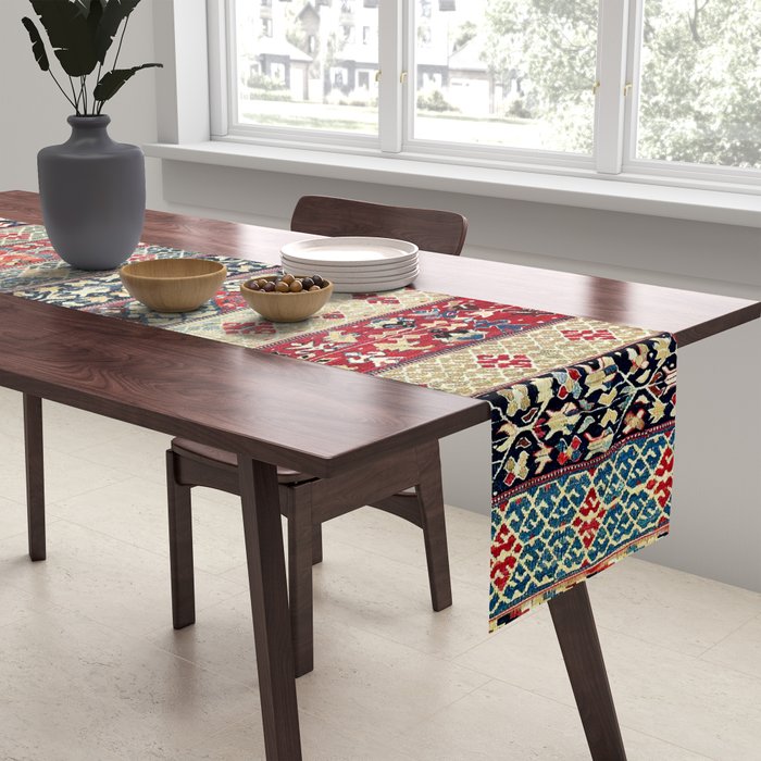 Ottoman Manisa West Anatolian Kilim Print Table Runner Gallery Image 2