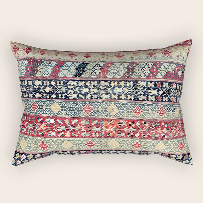 Ottoman Manisa West Anatolian Kilim Print Rectangular Pillow Gallery Image 1