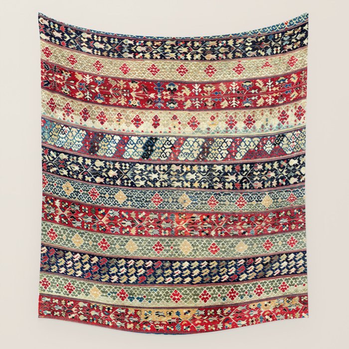 Ottoman Manisa West Anatolian Kilim Print Wall Tapestry Gallery Image 1