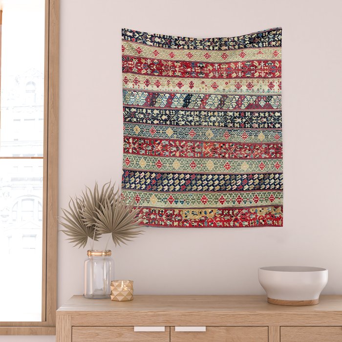 Ottoman Manisa West Anatolian Kilim Print Wall Tapestry Gallery Image 2