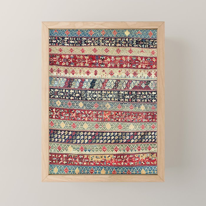 Ottoman Manisa West Anatolian Kilim Print Mini Art Print Gallery Image 1