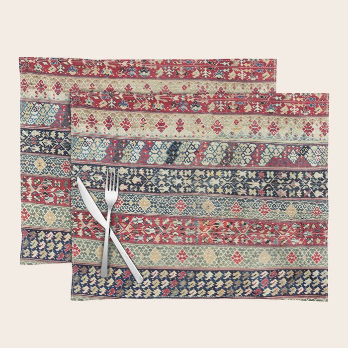 Ottoman Manisa West Anatolian Kilim Print Placemat Gallery Image 1