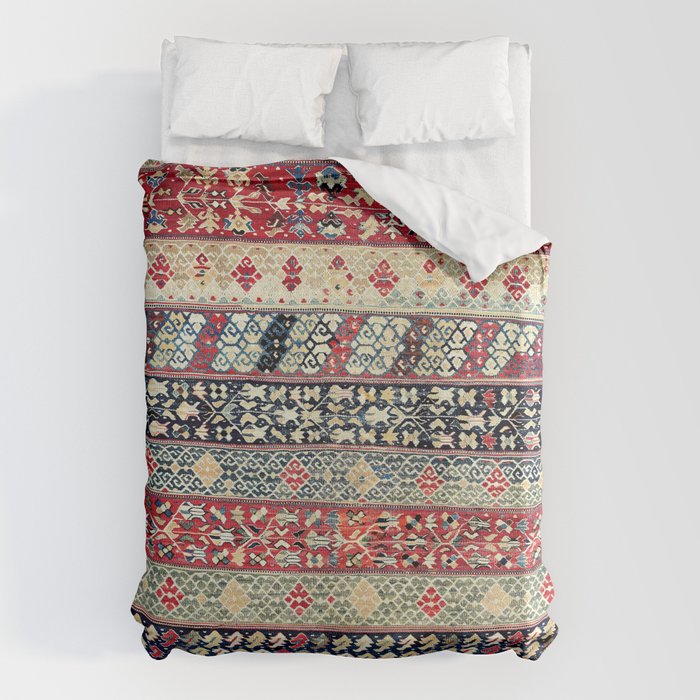 Ottoman Manisa West Anatolian Kilim Print Duvet Cover Gallery Image 1
